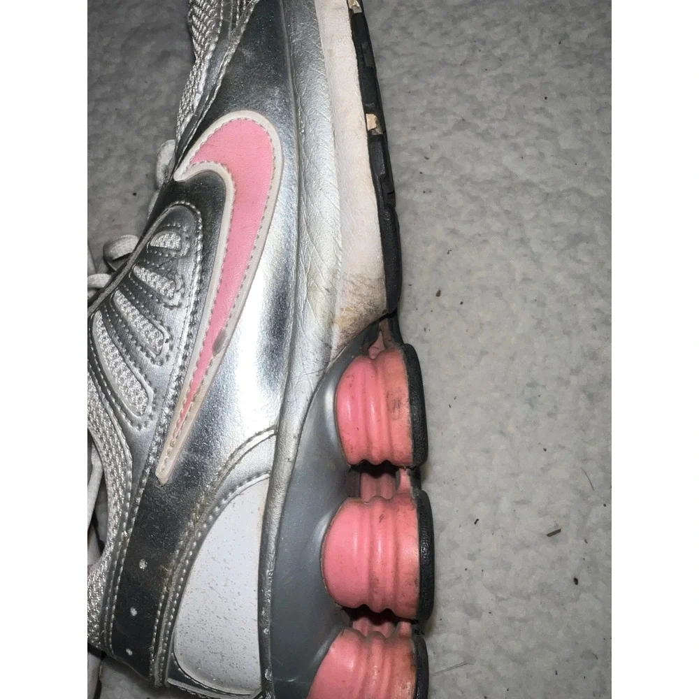 Nike Shox Quality Kids‎ Running Shoes Silver Pink 398425-100 Size 6Y